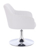 FOTEL HR190N BIAŁY CHROMOWANA PODSTAWA