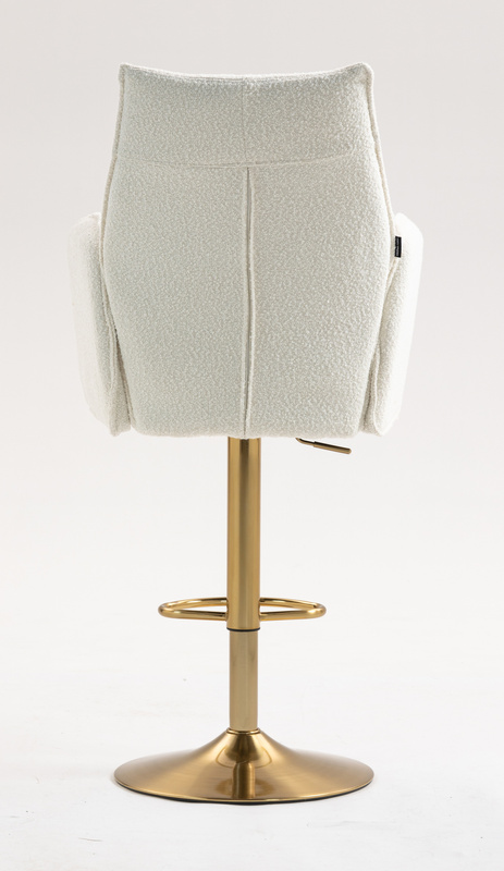 FOTEL HR280W KREMOWY BARANEK ZŁOTA PODSTAWA