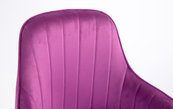 FOTEL HR2022K FUKSJA WELUR CZARNA PODSTAWA