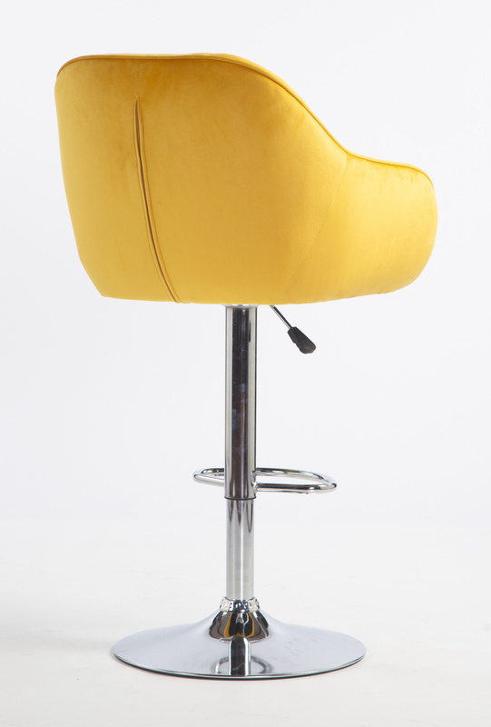 HOKER HR2055W ŻÓŁTY WELUR CHROMOWANA PODSTAWA