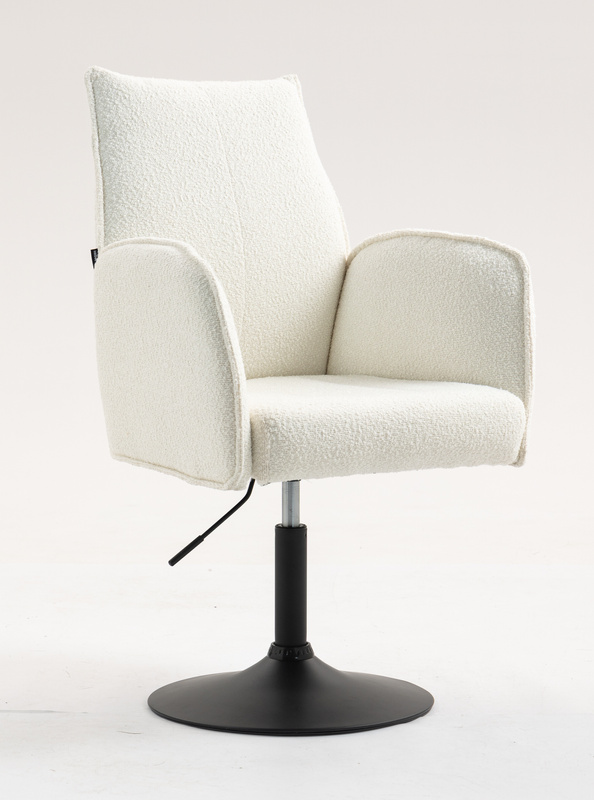 FOTEL HR280N KREMOWY BARANEK CZARNA PODSTAWA