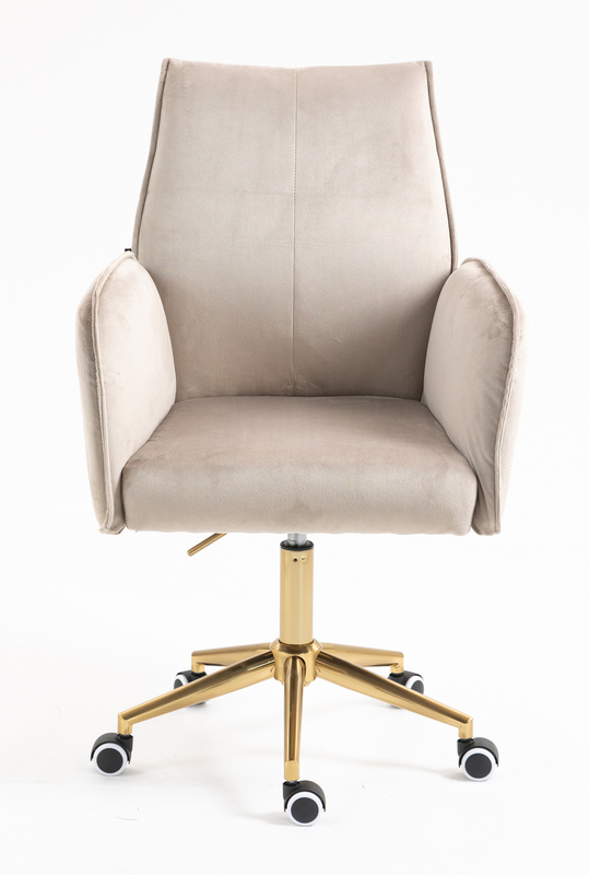 FOTEL HR280K LATTE WELUR ZŁOTA PODSTAWA