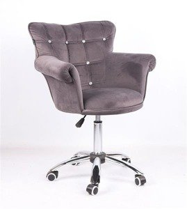 FOTEL HR804CK GRAFITOWY WELUR