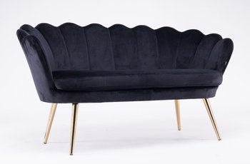 SOFA FREY CZARNY ZŁOTE NOGI