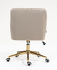 FOTEL HR4318K LATTE WELUR ZŁOTA PODSTAWA