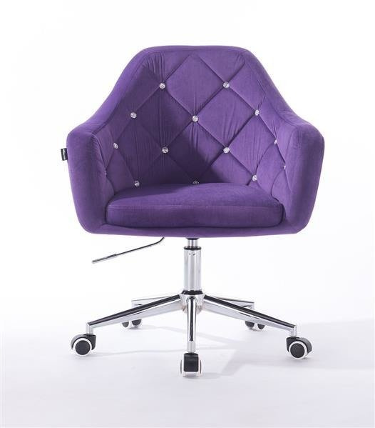 FOTEL HR830CK FIOLETOWY WELUR